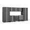 Newage Products Pro Series 9 Piece Garage Cabinet Set with Stainless Steel Top, Gray 56852 - alternate 1